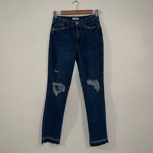Forever 21 straight leg distressed denim